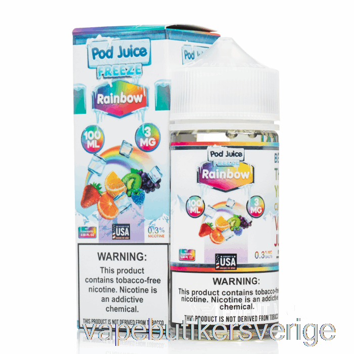 Vape Sverige Freeze Rainbow - Pod Juice - 100ml 12mg